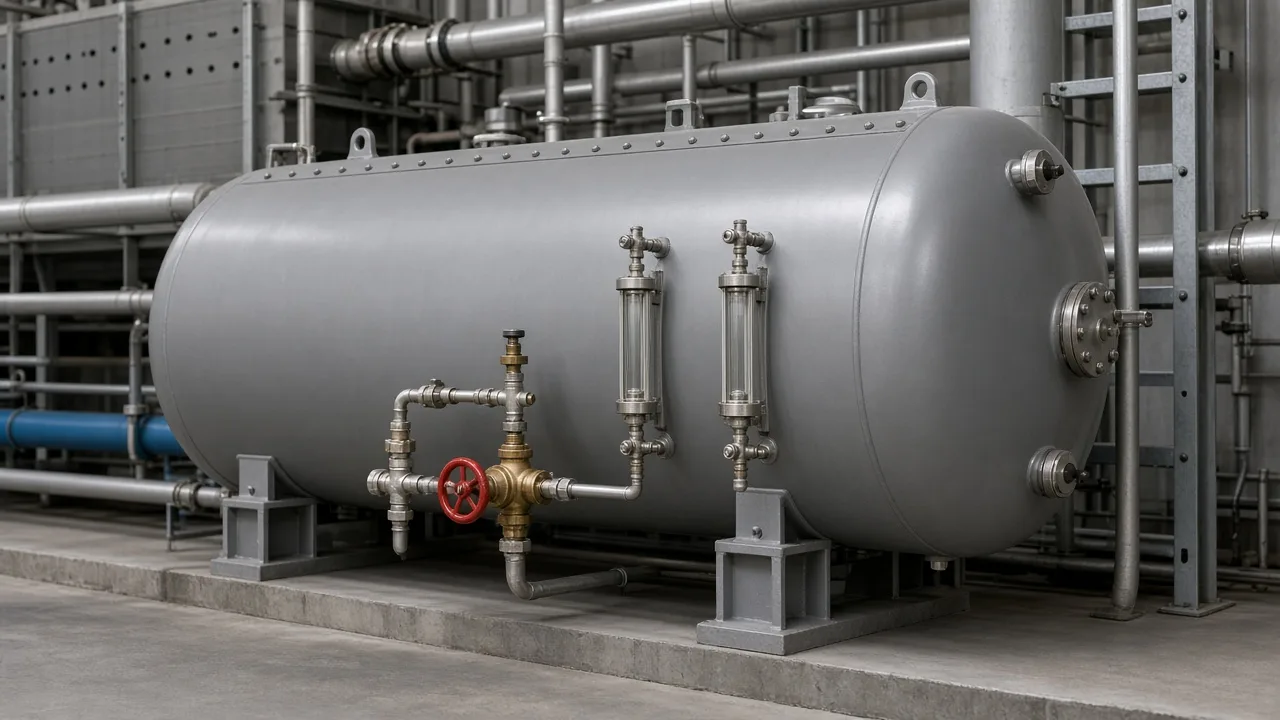 ریسیور آمونیاکی (Ammonia Receiver)؛ مخزن حیاتی ذخیره و تثبیت مایع در سیکل تبرید